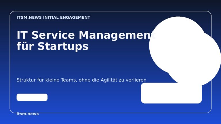 IT Service Management für Startups